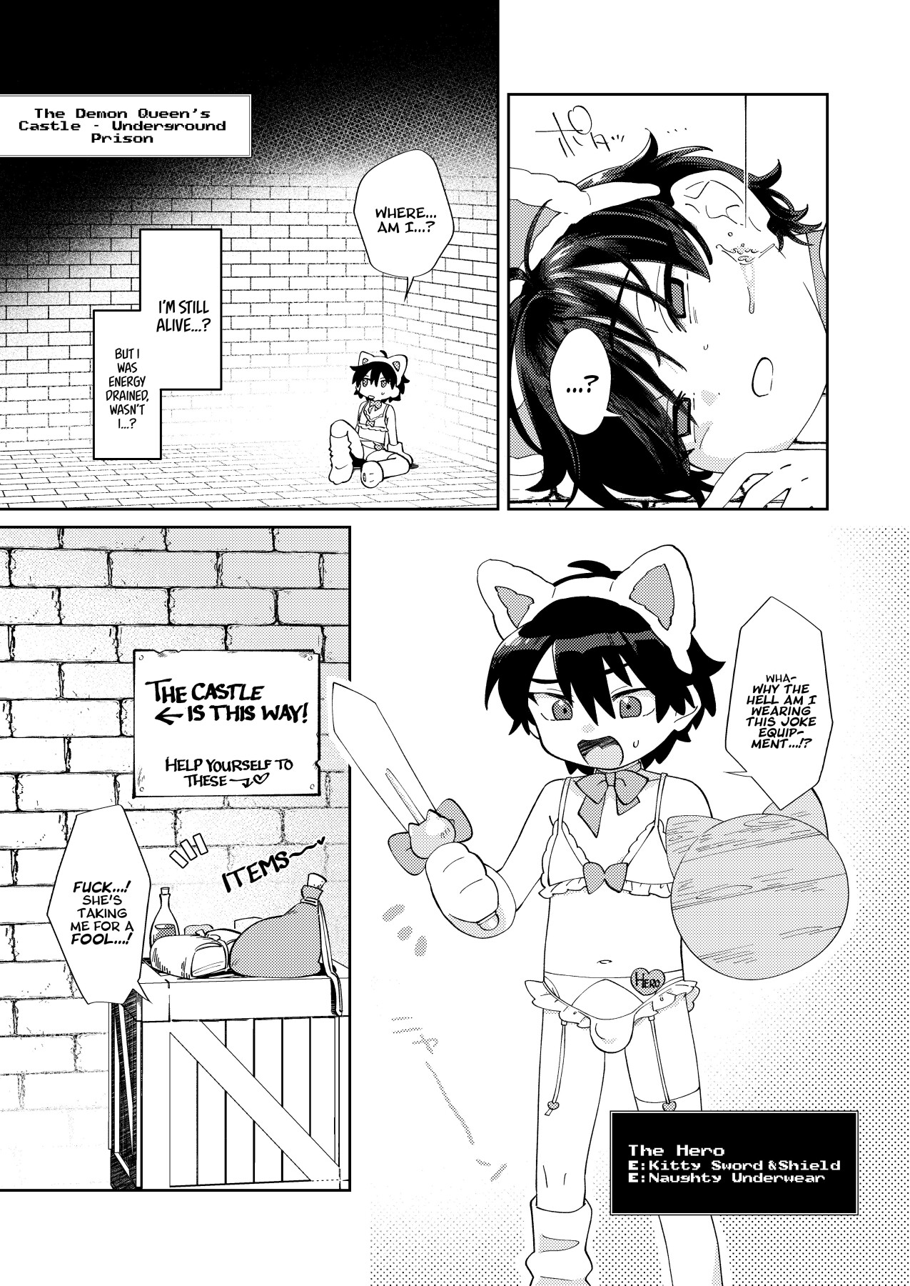 Hentai Manga Comic-The Demon Queen Was Invincible So The Hero Got All His Power Sucked From Him & Ended Up As Her Pet!-Read-13